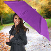 Personalized Purple Black Retro Bowling Umbrella with Cartoon Strike - Wonder Print Shop