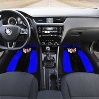 Custom Blue and Black Bowling Car Mats with Exploding Strike Design Pin Graphics - Wonder Print Shop