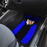 Custom Blue and Black Bowling Car Mats with Exploding Strike Design Pin Graphics - Wonder Print Shop