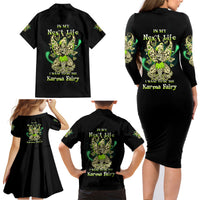 Karma Fairy Skull Family Matching Long Sleeve Bodycon Dress and Hawaiian Shirt - Wonder Print Shop