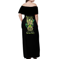Karma Fairy Skull Off Shoulder Maxi Dress - Wonder Print Shop