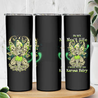 Karma Fairy Skull Skinny Tumbler - Wonder Print Shop