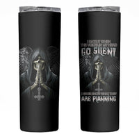 I Hate It When The Voices In My Head Skull Skinny Tumbler - Wonder Print Shop