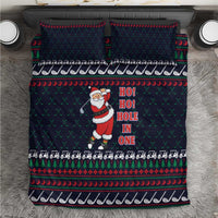 Santa Hole in One Christmas Bedding Set with Golf Clubs and Festive Pattern - Wonder Print Shop