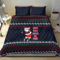 Santa Hole in One Christmas Bedding Set with Golf Clubs and Festive Pattern - Wonder Print Shop