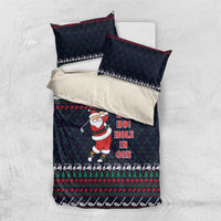 Santa Hole in One Christmas Bedding Set with Golf Clubs and Festive Pattern - Wonder Print Shop