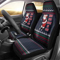 Santa Hole in One Christmas Car Seat Cover with Golf Clubs and Festive Pattern - Wonder Print Shop