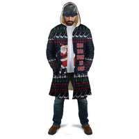 Santa Hole in One Christmas Cloak with Golf Clubs and Festive Pattern - Wonder Print Shop