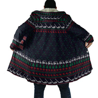 Santa Hole in One Christmas Cloak with Golf Clubs and Festive Pattern - Wonder Print Shop