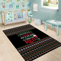 White and Red Christmas Wine Area Rug with Festive Pattern and Holiday Cheer - Wonder Print Shop