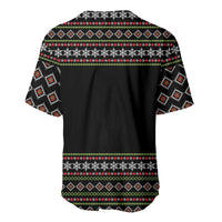 White and Red Christmas Wine Baseball Jersey with Festive Pattern and Holiday Cheer - Wonder Print Shop