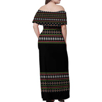 White and Red Christmas Wine Family Matching Off Shoulder Maxi Dress and Hawaiian Shirt with Festive Pattern and Holiday Cheer - Wonder Print Shop
