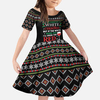White and Red Christmas Wine Family Matching Summer Maxi Dress and Hawaiian Shirt with Festive Pattern and Holiday Cheer - Wonder Print Shop