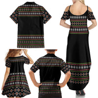 White and Red Christmas Wine Family Matching Summer Maxi Dress and Hawaiian Shirt with Festive Pattern and Holiday Cheer - Wonder Print Shop