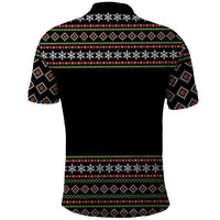 White and Red Christmas Wine Polo Shirt with Festive Pattern and Holiday Cheer - Wonder Print Shop