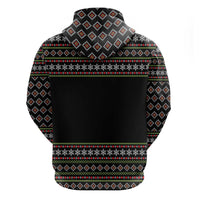 White and Red Christmas Wine Zip Hoodie with Festive Pattern and Holiday Cheer - Wonder Print Shop