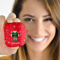 Bossy Elf Christmas AirPods Case with Snowflakes and Striped Sleeves - Wonder Print Shop