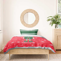 Bossy Elf Christmas Bedding Set with Snowflakes and Striped Sleeves - Wonder Print Shop