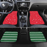 Bossy Elf Christmas Car Mats with Snowflakes and Striped Sleeves - Wonder Print Shop