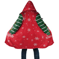 Bossy Elf Christmas Cloak with Snowflakes and Striped Sleeves - Wonder Print Shop