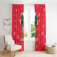 Bossy Elf Christmas Window Curtain with Snowflakes and Striped Sleeves - Wonder Print Shop