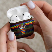 Rainbow Jesus Ah Men Christmas AirPods Case with Colorful Stripes and Holiday Pattern - Wonder Print Shop