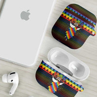 Rainbow Jesus Ah Men Christmas AirPods Case with Colorful Stripes and Holiday Pattern - Wonder Print Shop
