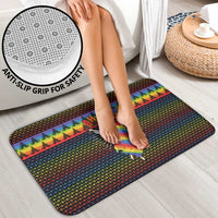 Rainbow Jesus Ah Men Christmas Bathroom Set with Colorful Stripes and Holiday Pattern - Wonder Print Shop
