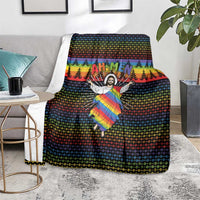 Rainbow Jesus Ah Men Christmas Blanket with Colorful Stripes and Holiday Pattern - Wonder Print Shop