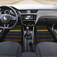 Rainbow Jesus Ah Men Christmas Car Mats with Colorful Stripes and Holiday Pattern - Wonder Print Shop
