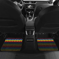 Rainbow Jesus Ah Men Christmas Car Mats with Colorful Stripes and Holiday Pattern - Wonder Print Shop