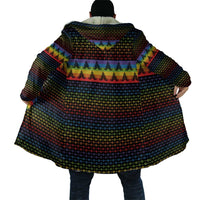 Rainbow Jesus Ah Men Christmas Cloak with Colorful Stripes and Holiday Pattern - Wonder Print Shop