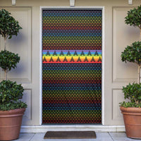 Rainbow Jesus Ah Men Christmas Door Cover with Colorful Stripes and Holiday Pattern - Wonder Print Shop