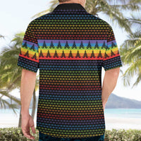 Rainbow Jesus Ah Men Christmas Hawaiian Shirt with Colorful Stripes and Holiday Pattern - Wonder Print Shop