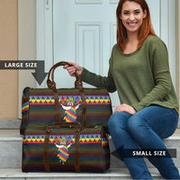 Rainbow Jesus Ah Men Christmas Travel Bag with Colorful Stripes and Holiday Pattern - Wonder Print Shop