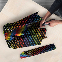 Rainbow Jesus Ah Men Christmas Umbrella with Colorful Stripes and Holiday Pattern - Wonder Print Shop