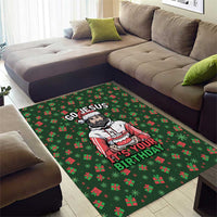 Go Jesus It's Your Birthday Christmas Area Rug with Presents and Festive Pattern - Wonder Print Shop