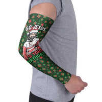 Go Jesus It's Your Birthday Christmas Arm Sleeves with Presents and Festive Pattern - Wonder Print Shop