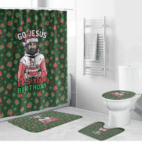 Go Jesus It's Your Birthday Christmas Bathroom Set with Presents and Festive Pattern - Wonder Print Shop