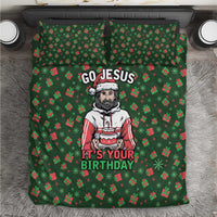 Go Jesus It's Your Birthday Christmas Bedding Set with Presents and Festive Pattern - Wonder Print Shop