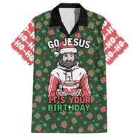 Go Jesus It's Your Birthday Christmas Hawaiian Shirt with Presents and Festive Pattern - Wonder Print Shop