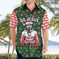 Go Jesus It's Your Birthday Christmas Hawaiian Shirt with Presents and Festive Pattern - Wonder Print Shop
