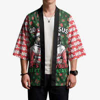 Go Jesus It's Your Birthday Christmas Kimono with Presents and Festive Pattern - Wonder Print Shop