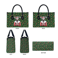 Go Jesus It's Your Birthday Christmas Leather Bag with Presents and Festive Pattern - Wonder Print Shop
