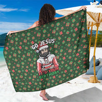 Go Jesus It's Your Birthday Christmas Sarong with Presents and Festive Pattern - Wonder Print Shop