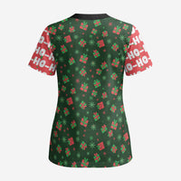 Go Jesus It's Your Birthday Christmas Scrub Top with Presents and Festive Pattern - Wonder Print Shop
