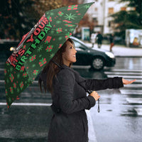 Go Jesus It's Your Birthday Christmas Umbrella with Presents and Festive Pattern - Wonder Print Shop