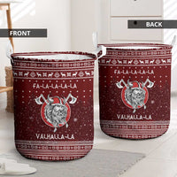 Vikings Fa La La La Christmas Laundry Basket Xmas Holiday Patterns - Wonder Print Shop