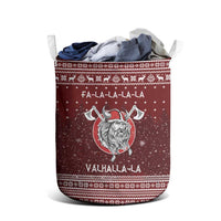 Vikings Fa La La La Christmas Laundry Basket Xmas Holiday Patterns - Wonder Print Shop