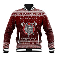 Vikings Fa La La La Christmas Baseball Jacket Xmas Holiday Patterns - Wonder Print Shop